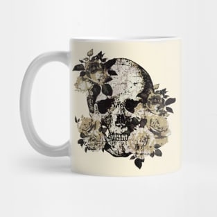 Sage Tribe floral Skull With roses vintage stile Mug